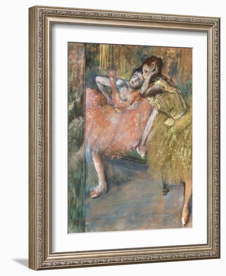 Two Dancers by a Hearth, circa 1901-Edgar Degas-Framed Giclee Print