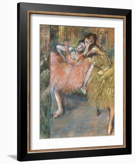 Two Dancers by a Hearth, circa 1901-Edgar Degas-Framed Giclee Print