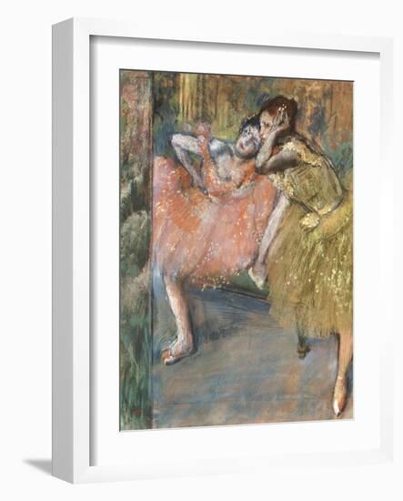 Two Dancers by a Hearth, circa 1901-Edgar Degas-Framed Giclee Print