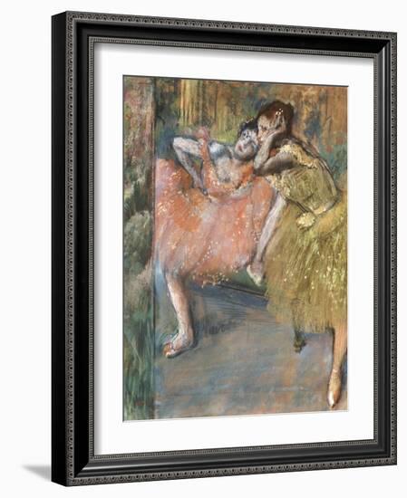 Two Dancers by a Hearth, circa 1901-Edgar Degas-Framed Giclee Print