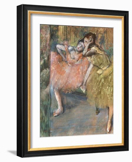 Two Dancers by a Hearth, circa 1901-Edgar Degas-Framed Giclee Print