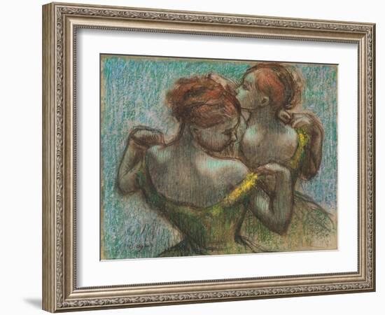 Two Dancers, Half-Length-Edgar Degas-Framed Art Print