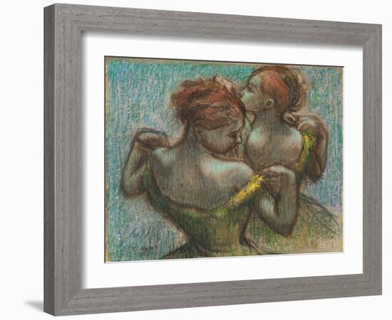 Two Dancers, Half-Length-Edgar Degas-Framed Art Print