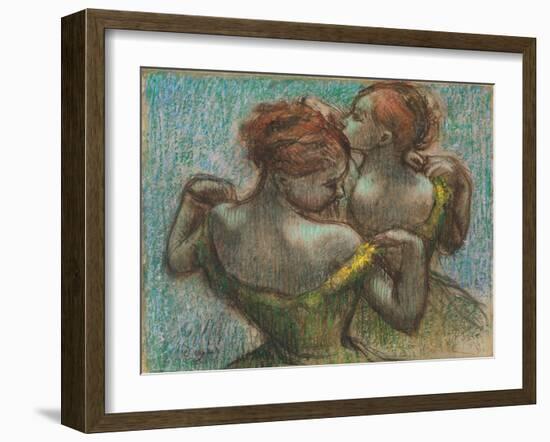 Two Dancers, Half-Length-Edgar Degas-Framed Art Print