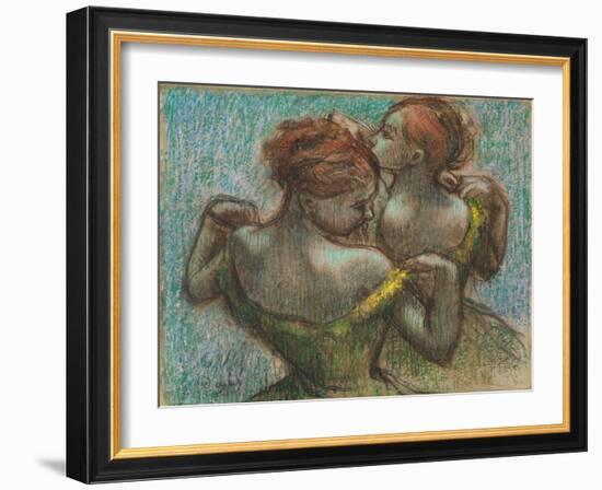 Two Dancers, Half-Length-Edgar Degas-Framed Art Print