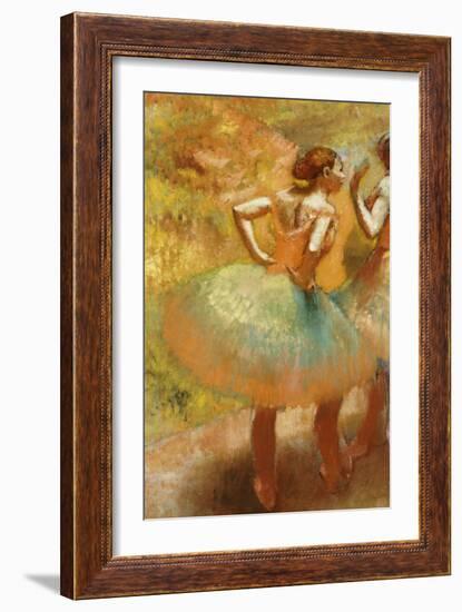 Two Dancers in Green Skirts, 1895-Edgar Degas-Framed Giclee Print