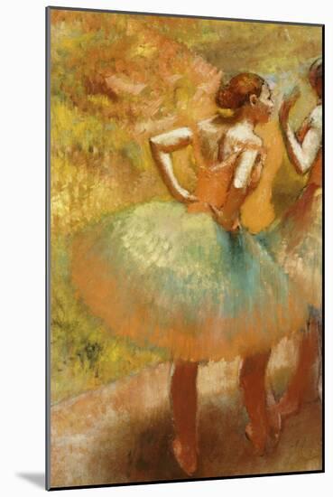 Two Dancers in Green Skirts, 1895-Edgar Degas-Mounted Giclee Print