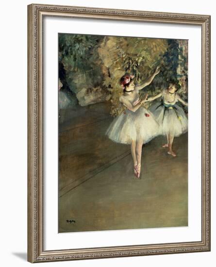 Two Dancers on a Stage-Edgar Degas-Framed Art Print