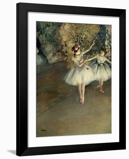 Two Dancers on a Stage-Edgar Degas-Framed Art Print