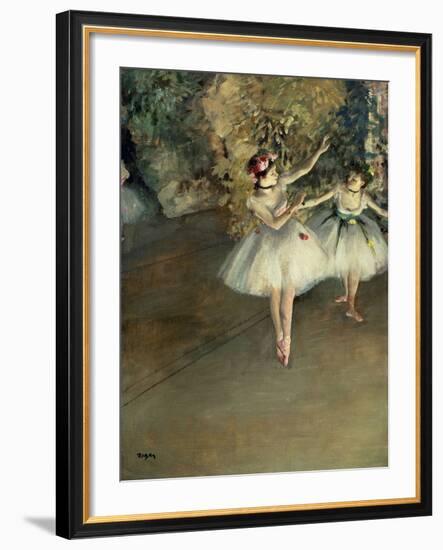 Two Dancers on a Stage-Edgar Degas-Framed Art Print