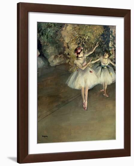 Two Dancers on a Stage-Edgar Degas-Framed Art Print
