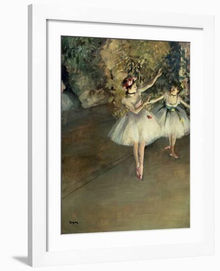 Two Dancers on a Stage-Edgar Degas-Framed Art Print