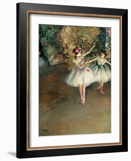 Two Dancers on the Stage, 1874-Edgar Degas-Framed Premium Giclee Print