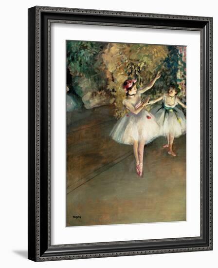 Two Dancers on the Stage, 1874-Edgar Degas-Framed Premium Giclee Print