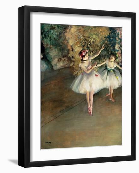 Two Dancers on the Stage, 1874-Edgar Degas-Framed Premium Giclee Print