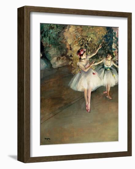 Two Dancers on the Stage, 1874-Edgar Degas-Framed Premium Giclee Print