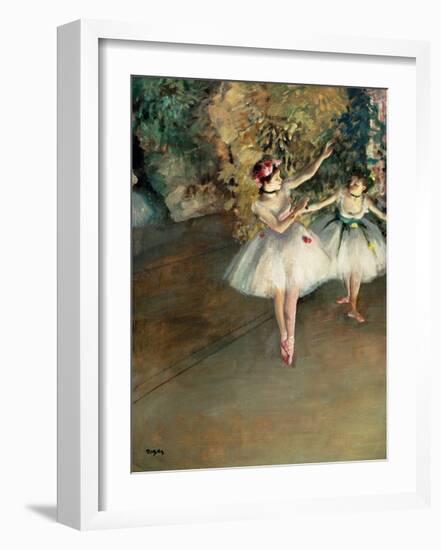 Two Dancers on the Stage, 1874-Edgar Degas-Framed Premium Giclee Print