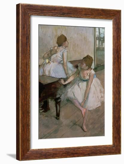 Two Dancers Resting, 1874-Edgar Degas-Framed Giclee Print