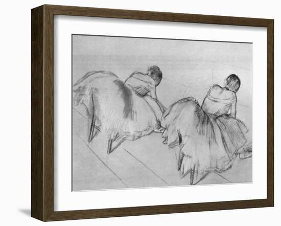 'Two Dancers Resting', c20th century-Edgar Degas-Framed Giclee Print