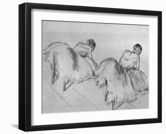 'Two Dancers Resting', c20th century-Edgar Degas-Framed Giclee Print