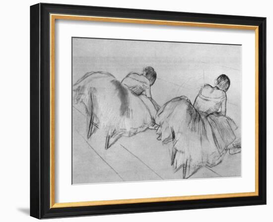 'Two Dancers Resting', c20th century-Edgar Degas-Framed Giclee Print