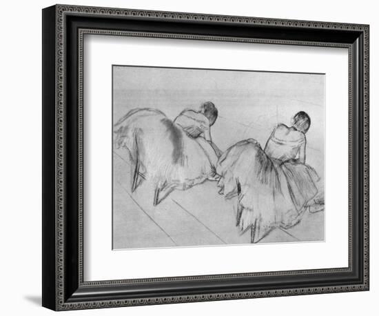 'Two Dancers Resting', c20th century-Edgar Degas-Framed Giclee Print