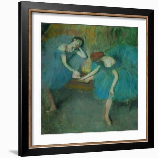 Two Dancers Resting, or Two Dancers in Blue, 1898-Edgar Degas-Framed Giclee Print
