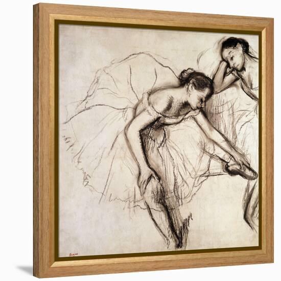 Two Dancers Resting-Edgar Degas-Framed Premier Image Canvas