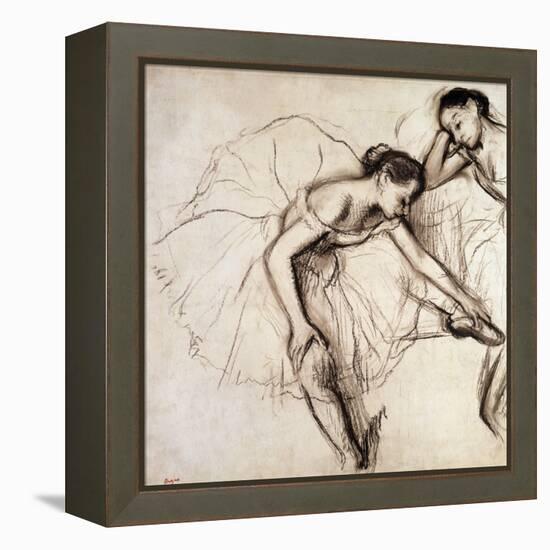 Two Dancers Resting-Edgar Degas-Framed Premier Image Canvas