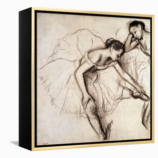 Two Dancers Resting-Edgar Degas-Framed Premier Image Canvas