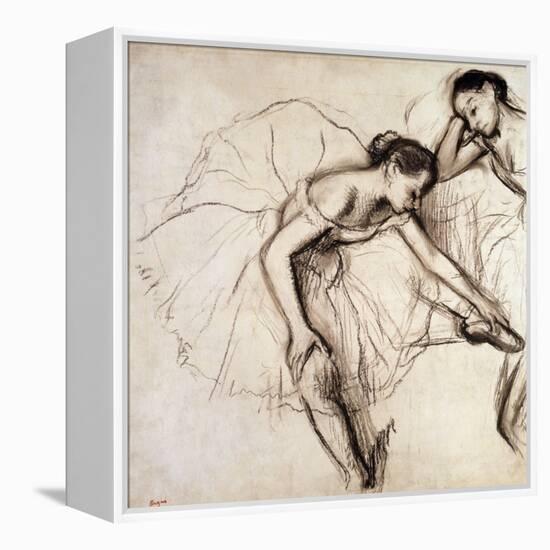 Two Dancers Resting-Edgar Degas-Framed Premier Image Canvas