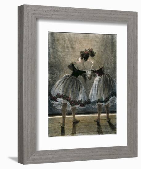 Two Dancers Seen from Behind-Paul Gavarni-Framed Giclee Print