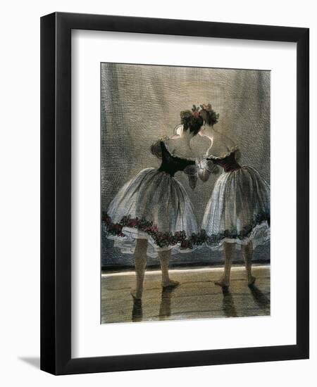 Two Dancers Seen from Behind-Paul Gavarni-Framed Giclee Print