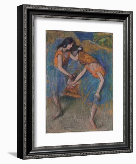 Two Dancers with Yellow Corsages, C.1902-Edgar Degas-Framed Giclee Print