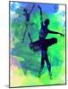 Two Dancing Ballerinas Watercolor 3-Irina March-Mounted Art Print