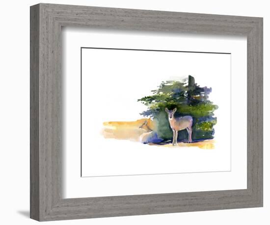 Two Deer, 2014-John Keeling-Framed Giclee Print