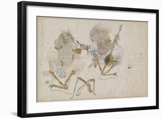 Two Demons, Fettered, 15th Century-null-Framed Giclee Print