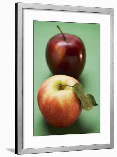 Two Different Apples (Varieties Elstar and Stark)-Foodcollection-Framed Photographic Print