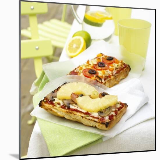 Two Different Focaccia Pizzas-Dave King-Mounted Photographic Print