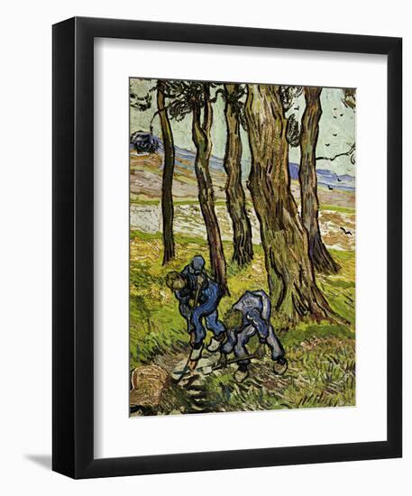 Two Diggers among Trees-Vincent van Gogh-Framed Art Print