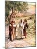 Two disciples walk with Jesus - Bible-William Brassey Hole-Mounted Giclee Print