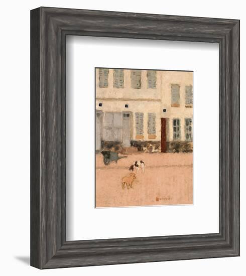 Two Dogs in a Deserted Street-Pierre Bonnard-Framed Premium Giclee Print