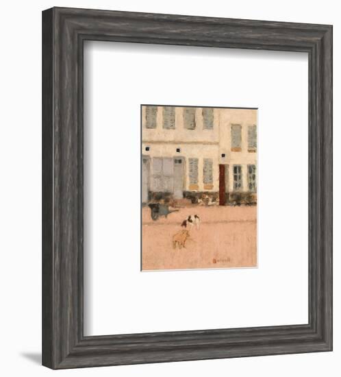 Two Dogs in a Deserted Street-Pierre Bonnard-Framed Premium Giclee Print