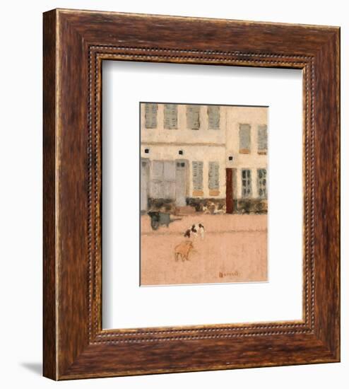 Two Dogs in a Deserted Street-Pierre Bonnard-Framed Premium Giclee Print