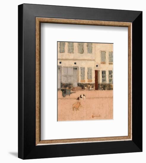 Two Dogs in a Deserted Street-Pierre Bonnard-Framed Premium Giclee Print