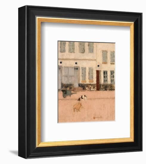 Two Dogs in a Deserted Street-Pierre Bonnard-Framed Premium Giclee Print