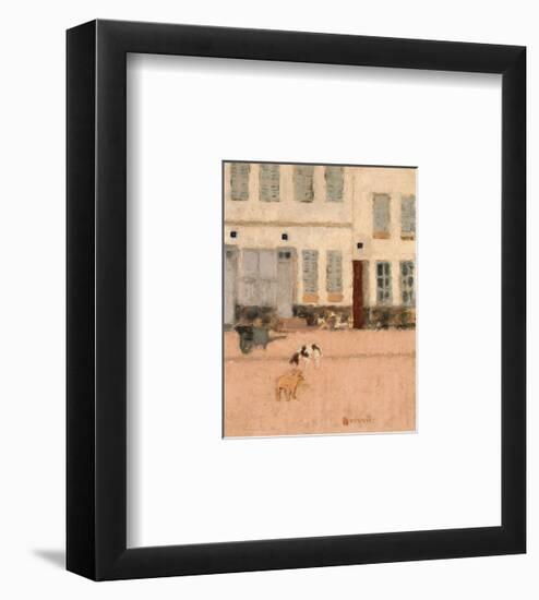 Two Dogs in a Deserted Street-Pierre Bonnard-Framed Premium Giclee Print