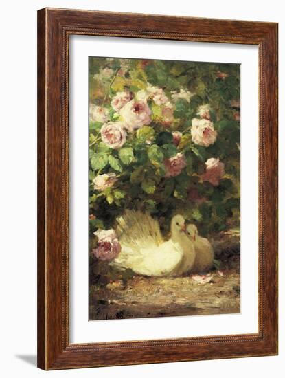 Two Doves-Alphonse Muraton-Framed Giclee Print