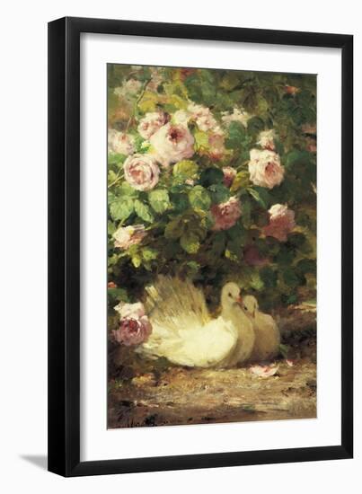 Two Doves-Alphonse Muraton-Framed Giclee Print