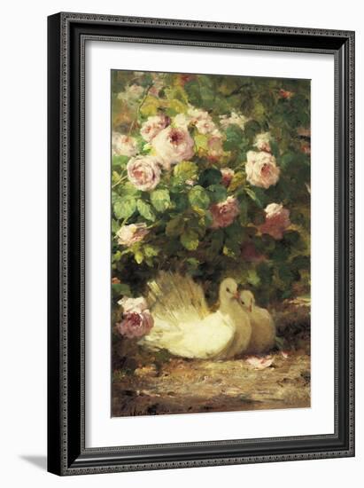 Two Doves-Alphonse Muraton-Framed Giclee Print